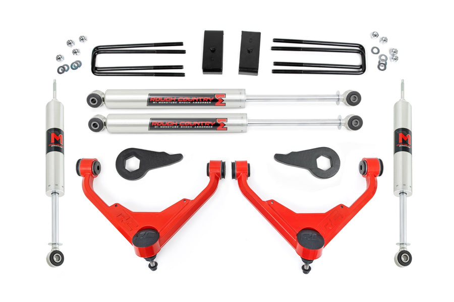 Rough Country - 3 Inch Lift Kit - FT Code - M1 - Chevy/GMC Sierra/Silverado 2500 HD Suburban/Yukon XL 2500 (01-10)