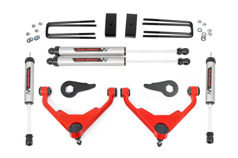 Rough Country - 3 Inch Lift Kit - FT Code - V2 - Chevy/GMC Sierra/Silverado 2500 HD Suburban/Yukon XL 2500 (01-10)