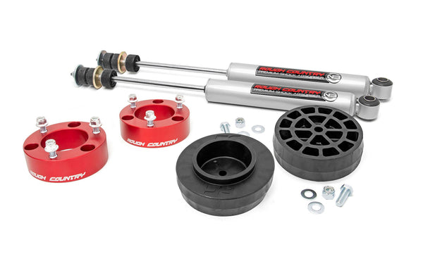 Rough Country - 3 Inch Lift Kit - Red Spacers - Toyota 4Runner (03-09)/FJ Cruiser (07-14)