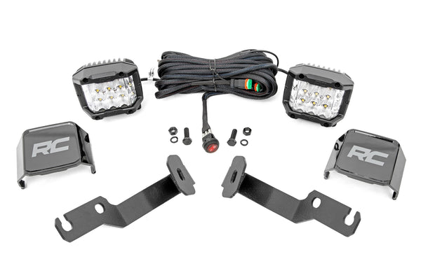 Rough Country - LED Light Kit - Ditch Mount - 3 In. OSRAM - Wide - Toyota Tacoma 2WD/4WD (05-15)