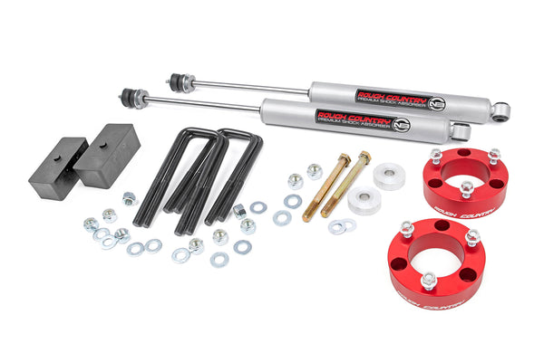 Rough Country - 3 Inch Lift Kit - Red Spacer - Toyota Tacoma 2WD/4WD (2005-2023)