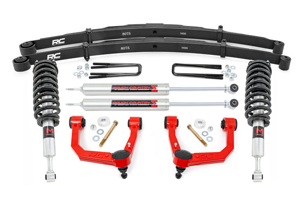 Rough Country - 3.5 Inch Lift Kit - Red UCA - M1 Struts - Toyota Tacoma 2WD/4WD (2005-2023)