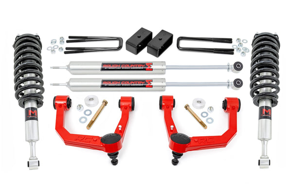 Rough Country - 3.5 Inch Lift Kit - Red UCA - M1 Struts - Toyota Tacoma 2WD/4WD (2005-2023)
