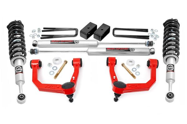 Rough Country - 3.5 Inch Lift Kit - Red UCA - N3 Struts - Toyota Tacoma 2WD/4WD (2005-2023)