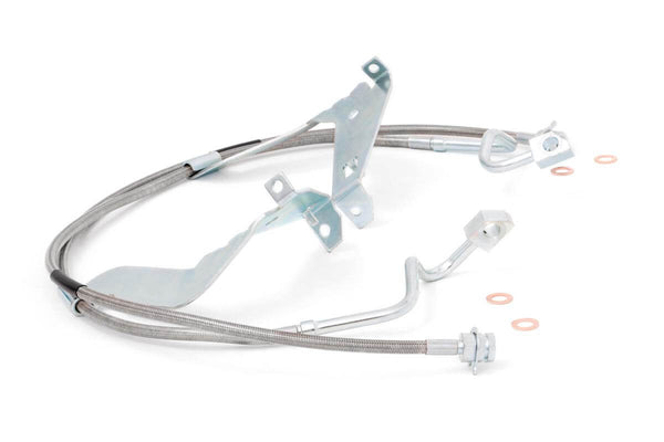 Rough Country - Brake Lines - Stainless - FR - 4-6 Inch Lift - Ford F-250/F-350 Super Duty (08-16)