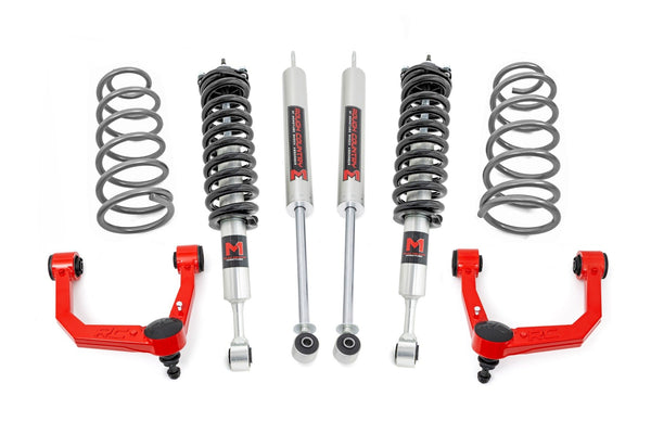 Rough Country - 3 Inch Lift Kit - Upper Control Arms - RR Coils - M1 Struts - Toyota 4Runner (10-24)