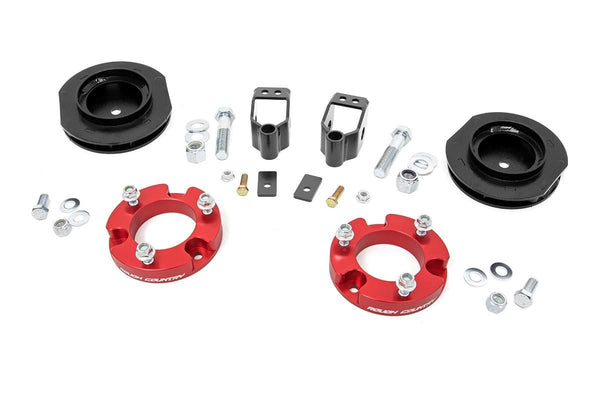 Rough Country - 2 Inch Lift Kit - X-REAS - Red Spacers - Toyota 4Runner 2WD/4WD (2010-2024)