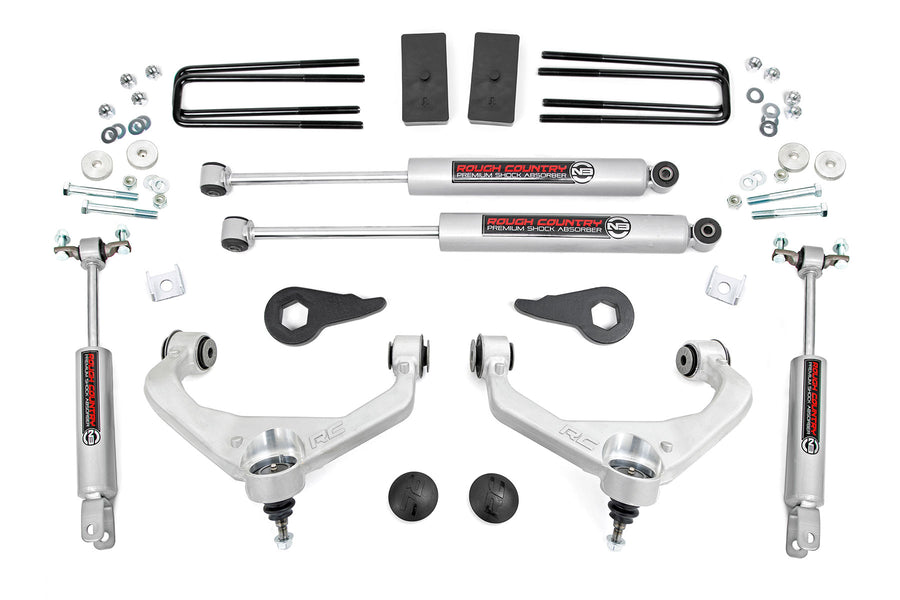 Rough Country - 3.5 Inch Lift Kit - W/ Overloads - Chevy/GMC 2500HD/3500HD (11-19)