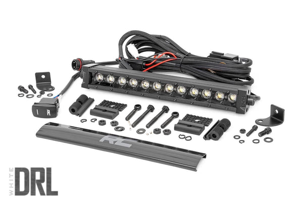 Rough Country - 12 Inch Black Series LED Light Bar - Single Row - Amber DRL