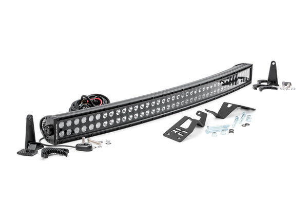 Rough Country - LED Light Kit - Front Mount - 40 In. Black Dual Row - White DRL - Can-Am Commander Max 1000