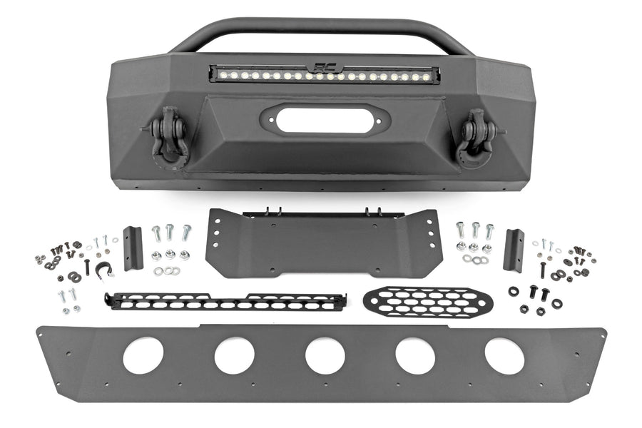 Rough Country - Front Bumper - Hybrid - 20 In. Blk DRL - Toyota 4Runner 2WD/4WD (2014-2024)
