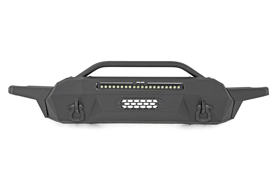 Rough Country - Front Bumper - High Clearance - Hybrid - 20 In. Blk DRL LED - Toyota Tacoma (16-23)