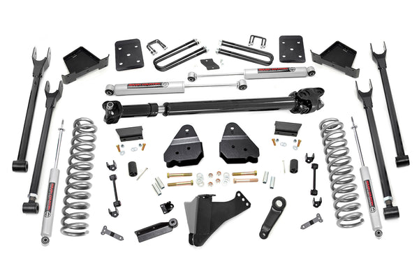 Rough Country - 6 Inch Lift Kit - 4-Link - OVLD - D/S - Ford F-250/F-350 Super Duty (17-22)