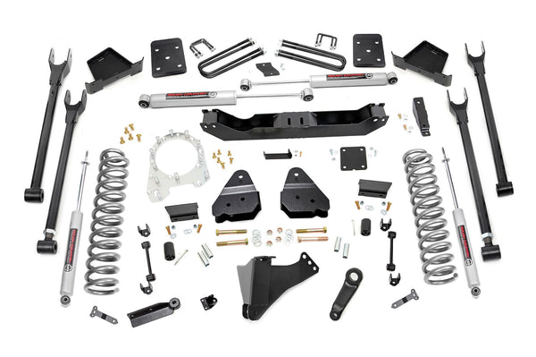 Rough Country - 6 Inch Lift Kit - 4-Link - No OVLD - Ford F-250/F-350 Super Duty 4WD (17-22)