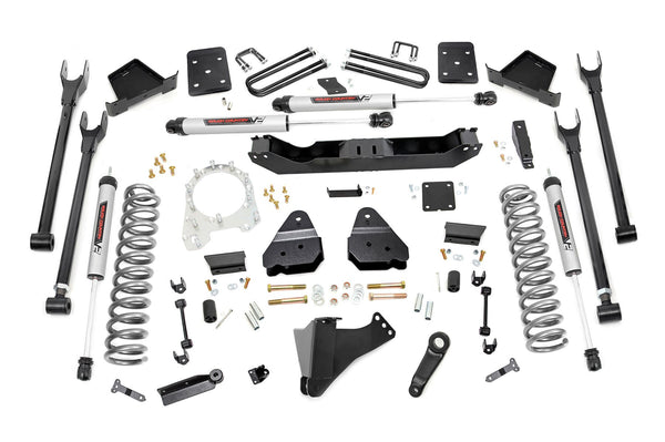 Rough Country - 6 Inch Lift Kit - 4-Link - No OVLD - V2 - Ford F-250/F-350 Super Duty (17-22)