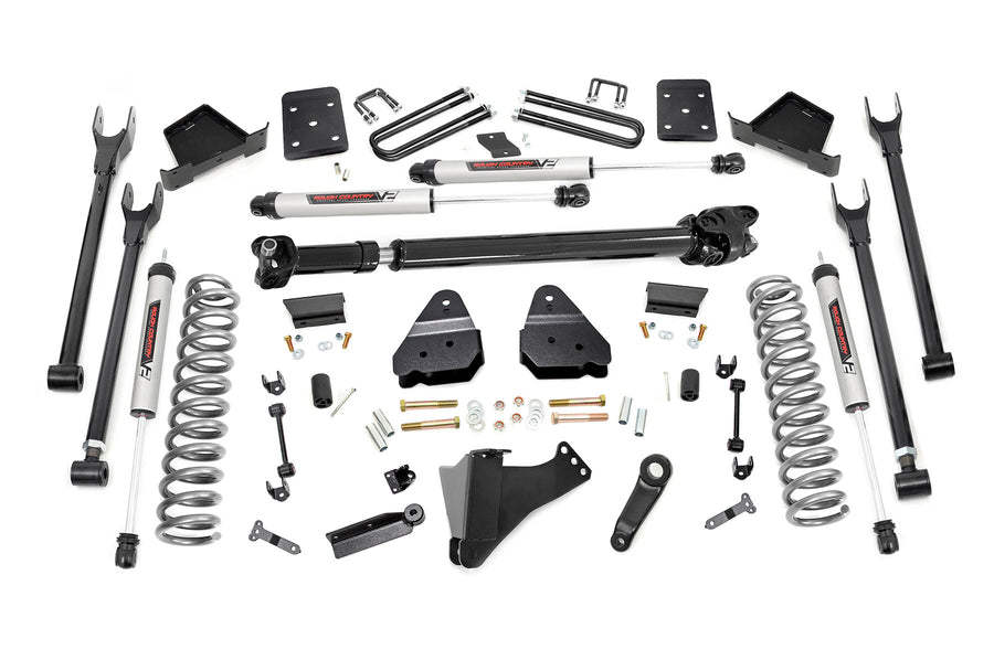 Rough Country - 6 Inch Lift Kit - 4-Link - No OVLD - D/S - V2 - Ford F-250/F-350 Super Duty (17-22)