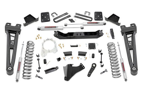 Rough Country - 6 Inch Lift Kit - R/A - No OVLD - Ford F-250/F-350 Super Duty 4WD (2017-2022)