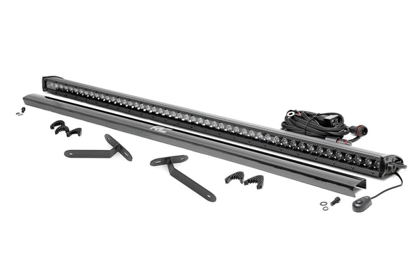 Rough Country - LED Light Deck Roof 50 In. Black Single Row Can-Am Defender MAX HD10 - 97096