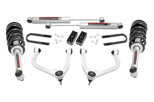 Rough Country - 3.5 Inch Lift Kit - N3 Struts - Rear Mono Leaf - Chevy Silverado 1500 (2025)