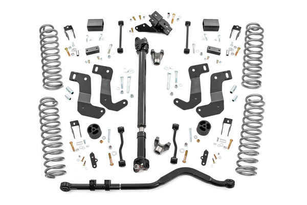 Rough Country - 3.5 Inch Lift Kit - C/A Drop - 4-Door - 392 - Jeep Wrangler Unlimited (18-23)