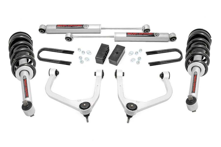 Rough Country - 3.5 Inch Lift Kit - Mono Leaf Rear - N3 Struts - GMC Sierra 1500 2WD/4WD (2025)