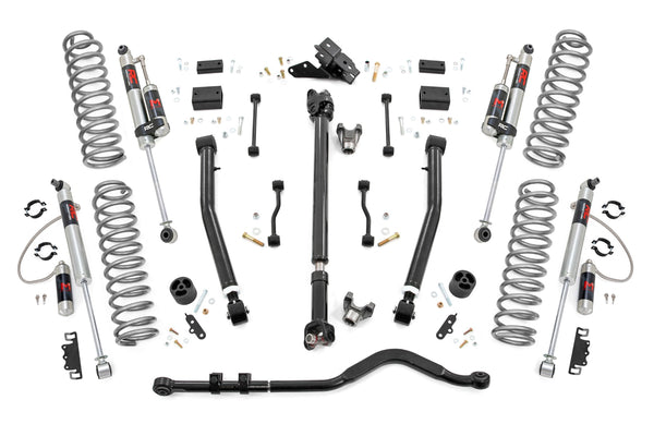 Rough Country - 3.5 Inch Lift Kit - Adj Lower - FR D/S - M1R - Jeep Wrangler Unlimited 4WD (18-23)