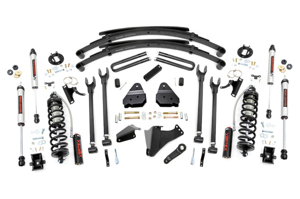Rough Country - 6 Inch Lift Kit - Diesel - 4 Link - RR Spring - C/O V2 - Ford F-250/F-350 Super Duty (05-07)