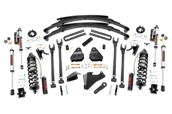 Rough Country - 6 Inch Lift Kit - Gas - 4 Link - RR Spring - C/O Vertex - Ford F-250/F-350 Super Duty (05-07)
