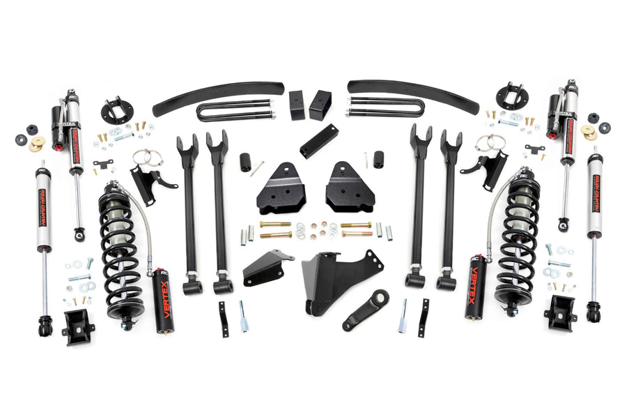 Rough Country - 6 Inch Lift Kit - Gas - 4 Link - OVLD - C/O Vertex - Ford F-250/F-350 Super Duty (05-07)