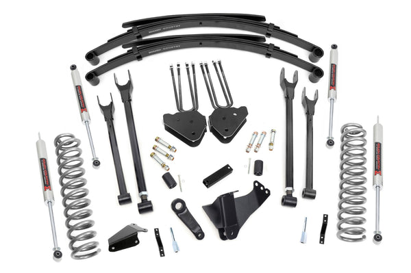 Rough Country - 6 Inch Lift Kit - Gas - 4 Link - M1 - Leaf Springs - Ford F-250/F-350 Super Duty (05-07)