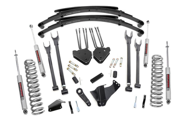 Rough Country - 6 Inch Lift Kit - Gas - 4 Link - RR Spring - Ford F-250/F-350 Super Duty (05-07)