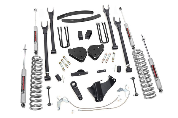 Rough Country - 6 Inch Lift Kit - Diesel - 4 Link - Ford F-250/F-350 Super Duty 4WD (08-10)