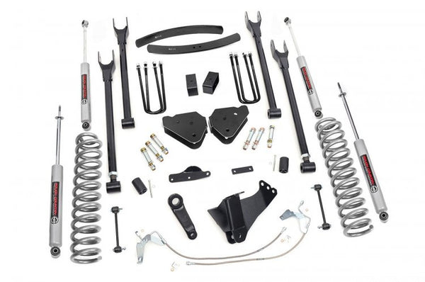 Rough Country - 6 Inch Lift Kit - Gas - 4 Link - Ford F-250/F-350 Super Duty 4WD (2008-2010)