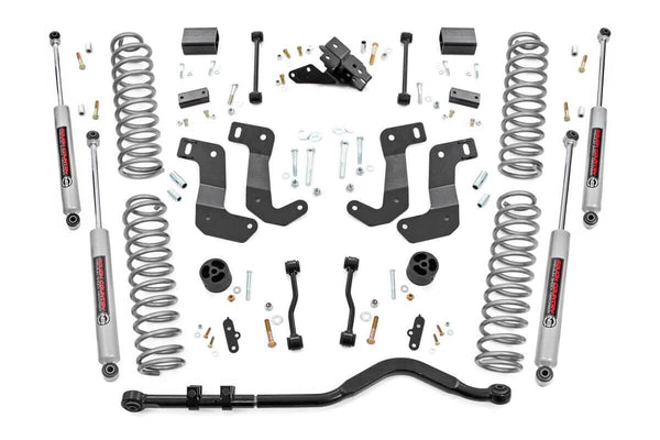 Rough Country - 3.5 Inch Lift Kit - C/A Drop - 4-Door - Jeep Wrangler Unlimited 4WD (18-23)