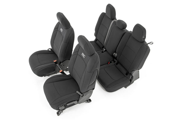 Rough Country - Seat Covers - Front And RR W/ Cup Holder - Jeep Gladiator JT 4WD (2020-2025)