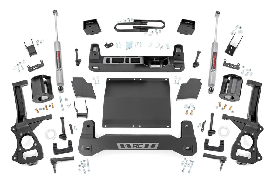 Rough Country - 6 Inch Lift Kit - Mono Leaf Rear - Diesel - Chevy Silverado 1500 4WD (2025)