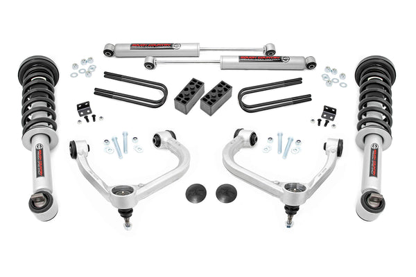 Rough Country - 3 Inch Lift Kit - Forged UCA - N3 Struts - Ford F-150 4WD (2021-2025)