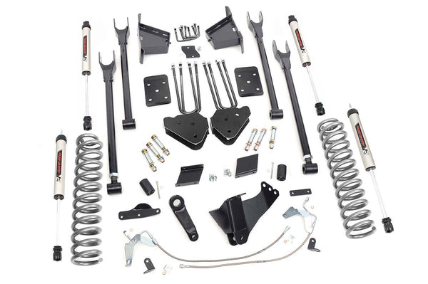 Rough Country - 6 Inch Lift Kit -4-Link - No OVLD - V2 - Ford F-250 Super Duty 4WD (15-16)