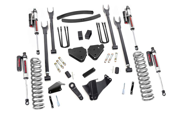 Rough Country - 6 Inch Lift Kit - Gas - 4 Link - No OVLDS - Vertex - Ford F-250/F-350 Super Duty (05-07)