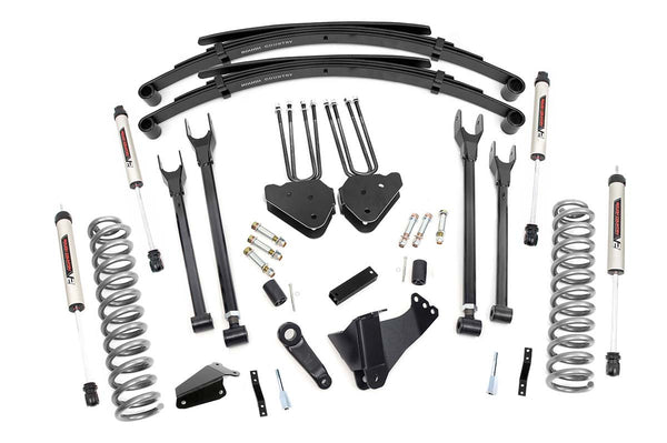 Rough Country - 6 Inch Lift Kit - Gas - 4 Link - RR Spring - V2 - Ford F-250/F-350 Super Duty (05-07)