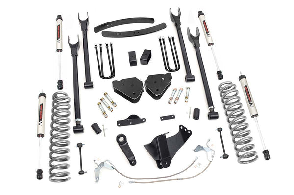 Rough Country - 6 Inch Lift Kit - Diesel - 4 Link - V2 - Ford F-250/F-350 Super Duty (08-10)