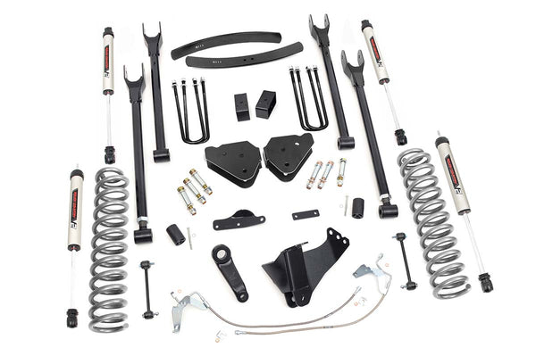 Rough Country - 6 Inch Lift Kit - Gas - 4 Link - V2 - Ford F-250/F-350 Super Duty 4WD (08-10)