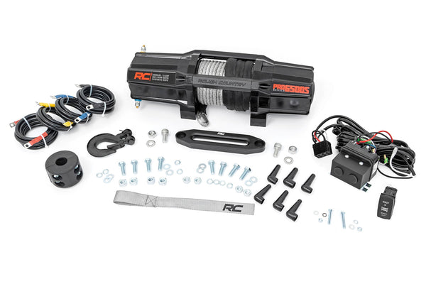 Rough Country - 6500-LB Winch W/ Remote - UTV - Synthetic Rope