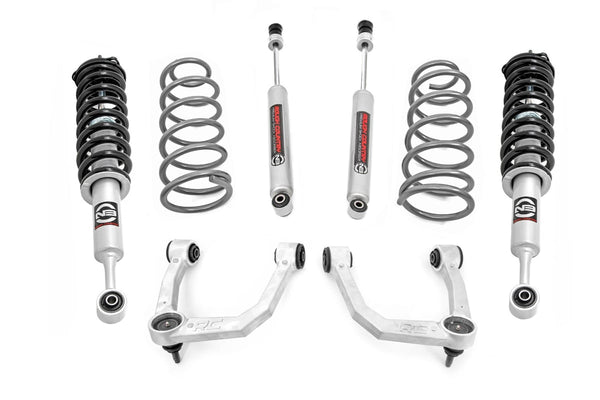 Rough Country - 3 Inch Lift Kit - Upper Control Arms - RR Coils - N3 Struts - Toyota 4Runner (10-24)