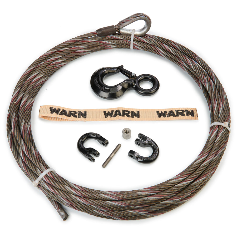 Severe Duty Wire Rope Assembly 7/16 In X 100 Ft With Coupling Link And 5-Ton Hook