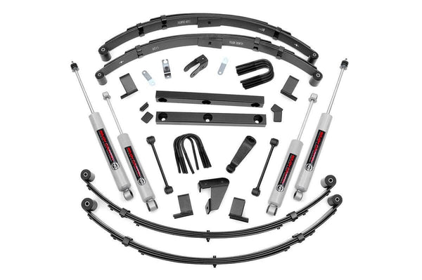 Rough Country - 4 Inch Lift Kit - Power Steer - Jeep Wrangler YJ 4WD (1987-1995)