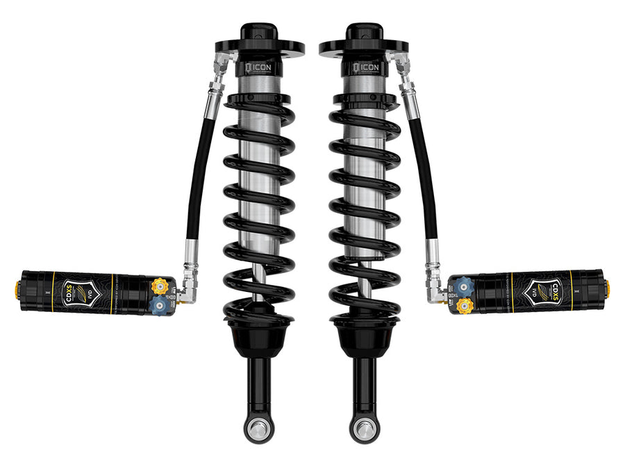 ICON 2021-2025 Ford F-150 4WD 2.75-3.5" Lift Front V.S. 2.5 Series Coilover Kit Remote Reservoir W/ CDXS Pair