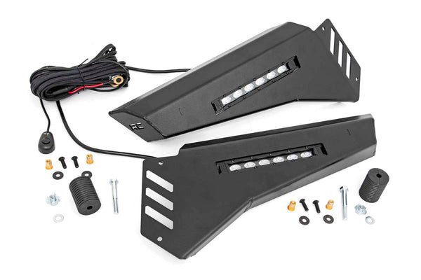 Rough Country - Bumper Wings - No Stinger - 6 In. Led Combo - Honda Pioneer 1000