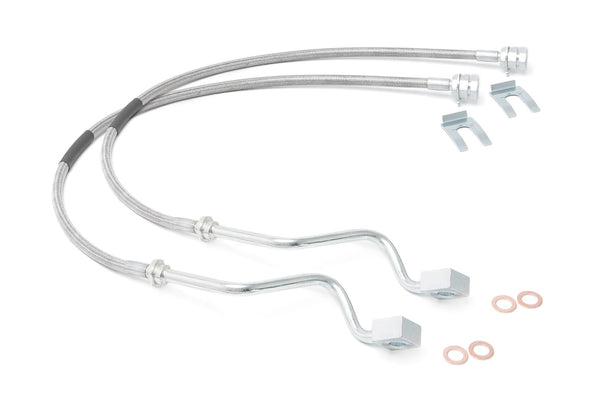 Rough Country - Brake Lines - Stainless - FR - 4-8 Inch Lift - Ford F-250/F-350 Super Duty (99-04)