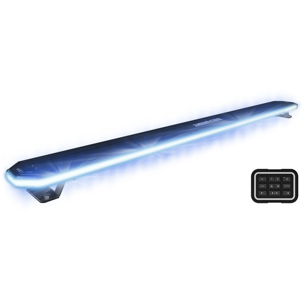 BUILTBRIGHT BB6105C Work Bar Strobe 51 Premium Strobe Light Bar 51 Inch Amber/Blue W/ Remote Control